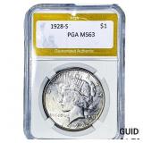 1928-S Silver Peace Dollar PGA MS63