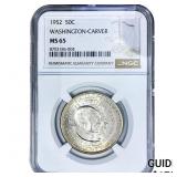 1952 Washington Carver Half Dollar NGC MS65