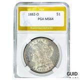1882-O Morgan Silver Dollar PGA MS64