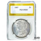 1887 Morgan Silver Dollar PGA MS64