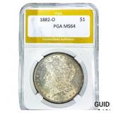 1882-O Morgan Silver Dollar PGA MS64