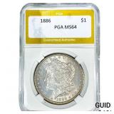 1886 Morgan Silver Dollar PGA MS64