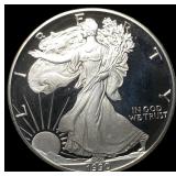 1990-S Silver American Eagle Proof $1 GEM PROOF