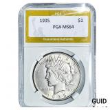 1935 Silver Peace Dollar PGA MS64