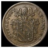 1851R Italian Papal States Copper 1/2 Baiocco