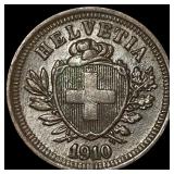 1910B Switzerland Bronze 1 Rappen