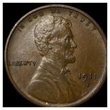 1911-S Lincoln Wheat Cent CHOICE AU