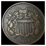 1864 Bronze Two-Cent Piece HIGH GRADE