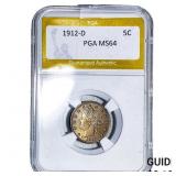 1912-D Liberty Victory Nickel PGA MS64