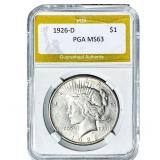 1926-D Silver Peace Dollar PGA MS63