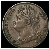 1823 Great Britain Copper 1 Farthing I for 1