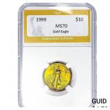 1999 1/4oz $10 Gold Eagle PGA MS70