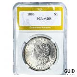 1886 Morgan Silver Dollar PGA MS64