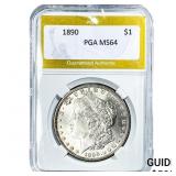 1890 Morgan Silver Dollar PGA MS64