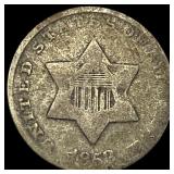 1858 Silver Three-Cent Piece LIGHTLY CIRCULATED