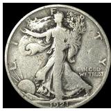 1921-D Silver Walking Liberty Half Dollar LIGHTLY