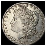 1891 Silver Morgan Dollar CLOSELY  UNCIRCULATED