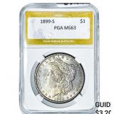 1899-S Morgan Silver Dollar PGA MS63