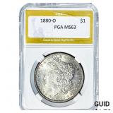 1880-O Morgan Silver Dollar PGA MS63