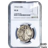 1916-S Walking Liberty Half Dollar NGC VG8