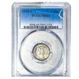 1935-S Mercury Silver Dime NGC MS64