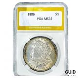 1886 Morgan Silver Dollar PGA MS64