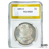 1885-O Morgan Silver Dollar PGA MS64