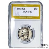 1950-S/D Washington Silver Quarter PGA XF45