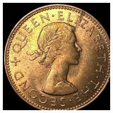 1963 New Zealand Bronze Half Penny