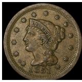 1851 Braided Hair Large Cent CLOSELY UNCIRCULATED