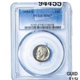 1953-S Roosevelt Dime PCGS MS67