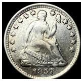 1857 Seated Liberty Half Dime NICELY CIRCULATED