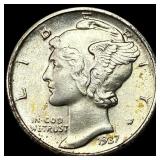 1937 Mercury Dime CHOICE BU