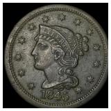 1845 Braided Hair Large Cent CLOSELY UNCIRCULATED