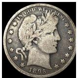 1895-O Silver Barber Half Dollar LIGHTLY CIRCULATE