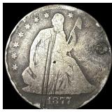 1877-CC Silver Half Dollar NICELY CIRCULATED