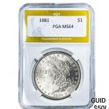 1881 Morgan Silver Dollar PGA MS64