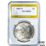 1882-O Morgan Silver Dollar PGA MS64