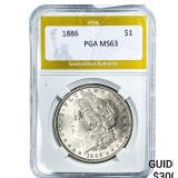 1886 Morgan Silver Dollar PGA MS63