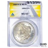 1884-O Morgan Silver Dollar ANACS MS63