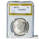 1883-O Morgan Silver Dollar PGA MS63