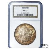 1880-S Morgan Silver Dollar NGC MS65