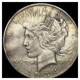 1934 Silver Peace Dollar CLOSELY UNCIRCULATED