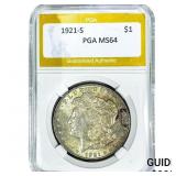 1921-S Morgan Silver Dollar PGA MS64