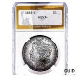 1884-S Morgan Silver Dollar PGA AU53+