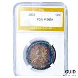 1833 Capped Bust Half Dollar PGA MS65+
