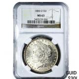1884-O Morgan Silver Dollar NGC MS63