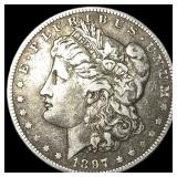 1897 Silver Morgan Dollar NEARLY UNCIRCULATED