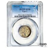 1913-S Buffalo Nickel PCGS AU58