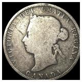 1886 Canada Silver 25 Cents